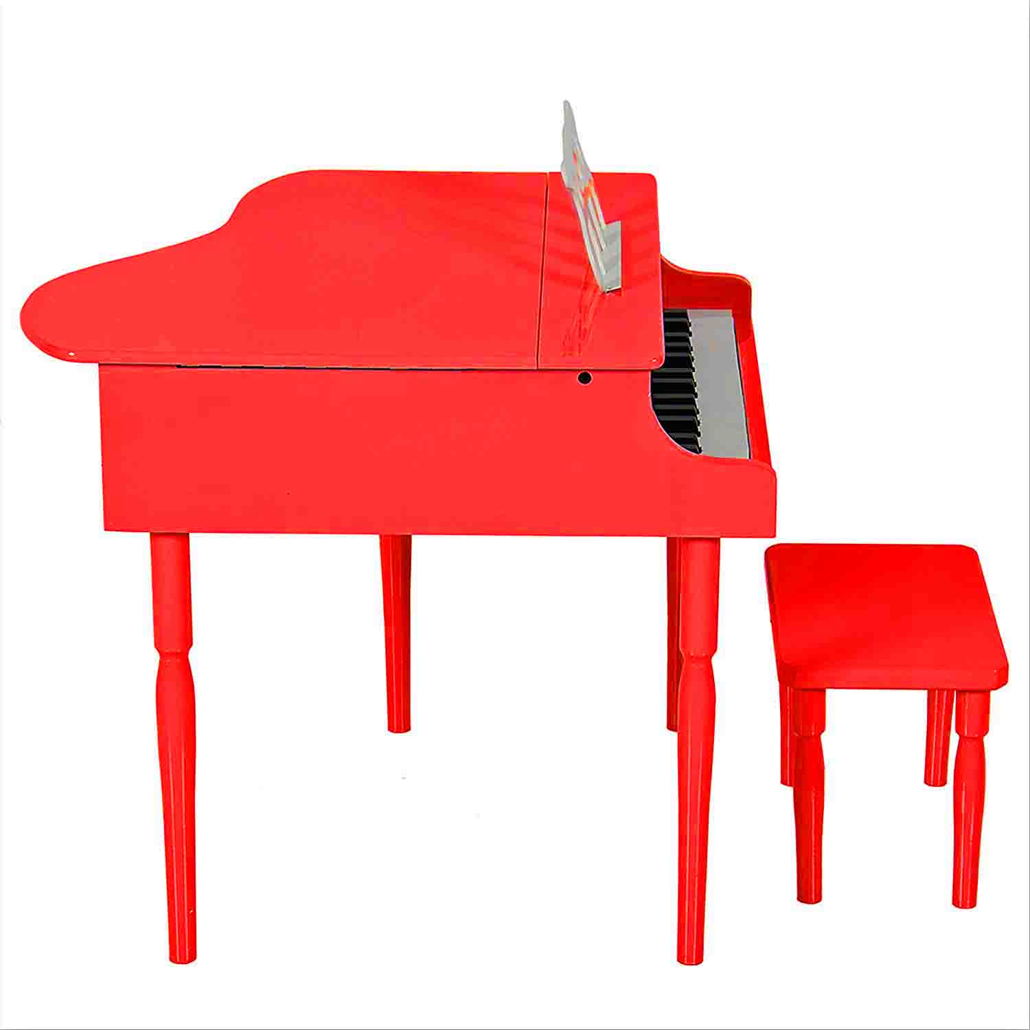 Çocuk için Ahşap Piyano BP30RD nota sehpası ve tabure Hediyeli