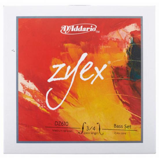 D’Addario DZ610-3/4M Zyex Bass String Set Takım Tel - Kontrbas Teli 3/4