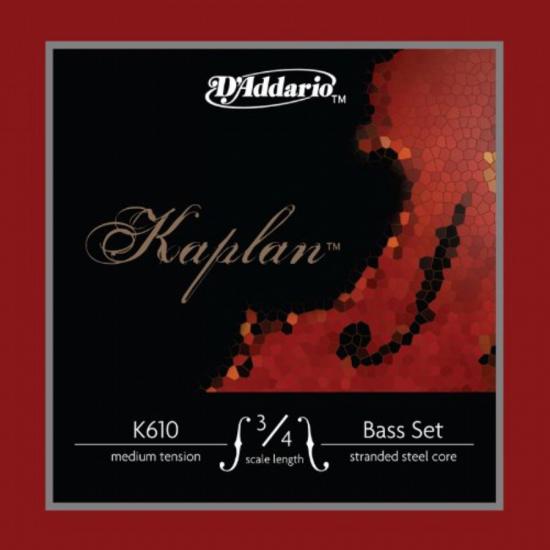 D’Addario K610 3/4M Kaplan Bass String Set Medium Tension Takım Tel - Kontrbas Teli 3/4